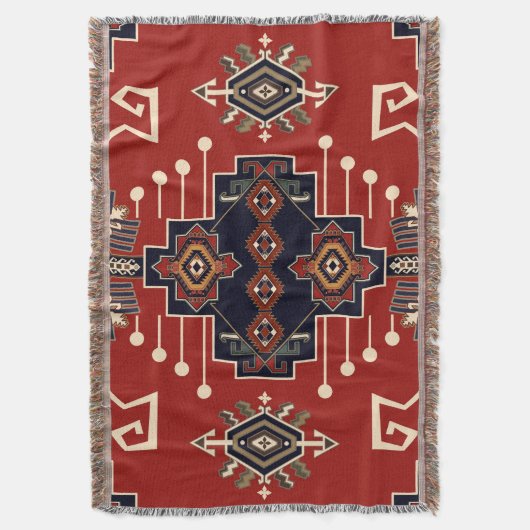 Siertapijt ontwerp: geometrisch. deken (Voorkant Verticaal)