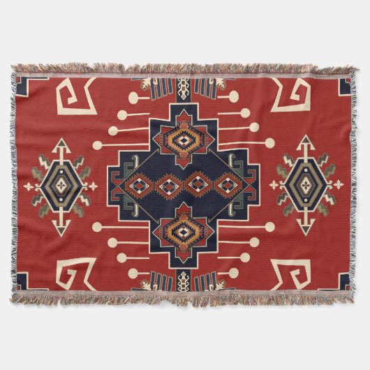 Siertapijt ontwerp: geometrisch. deken (Voorkant)