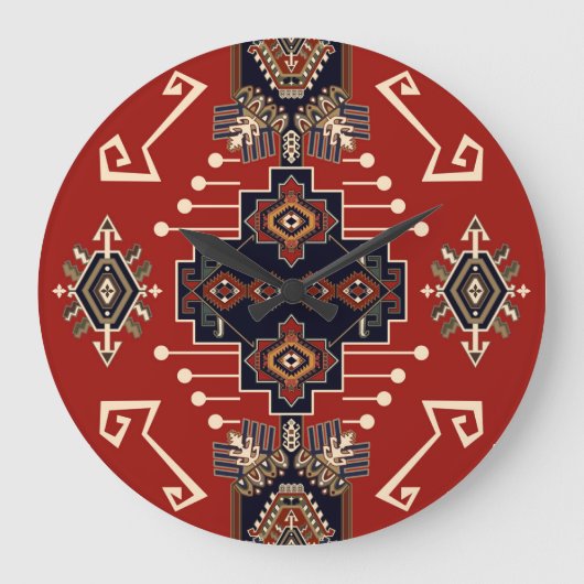 Siertapijt ontwerp: geometrisch. grote klok (Voorkant)