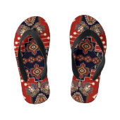 Siertapijt ontwerp:  geometrisch. kinder teenslippers (Voetbed)