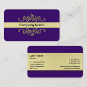 Sierversiering - Goud en Paarse Visitekaartje (Voorkant / Achterkant)