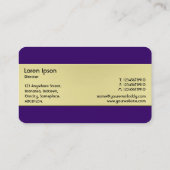 Sierversiering - Goud en Paarse Visitekaartje (Achterkant)