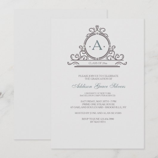  siervisakte 5 Uitnodiging (Voorkant / Achterkant)