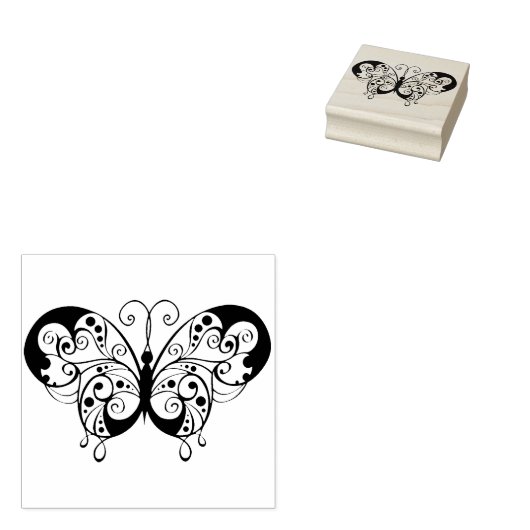 siervisstempel voor de vlinder rubberstempel (Gestempeld)