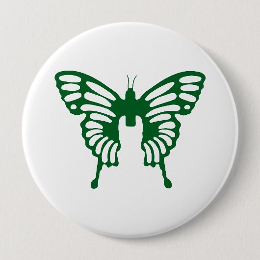 Siervlinder Buttonnen – Artistiek Ronde Button 4,0 Cm (Voorkant)