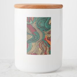 Siervoeding en drank Label Set Voedselcontainer Etiket