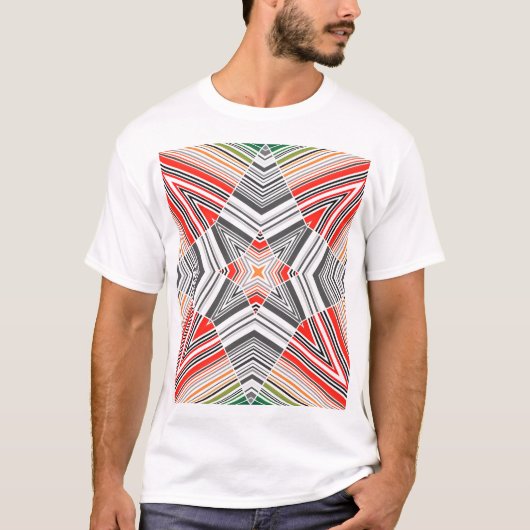 Siervoering: Gestreepte naadloze achtergrond T-shirt (Voorkant)
