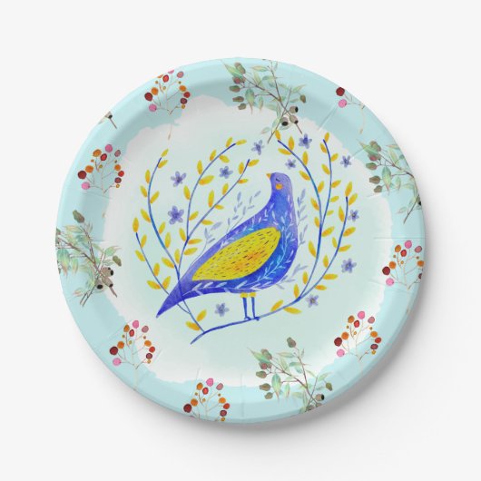 Siervogel papieren bord (Voorkant)