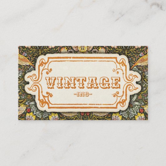 siervogels en aardbeien visitekaartje (Voorkant)