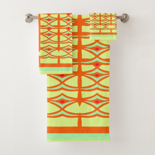 Siervogels op rooster bad handdoek (Insitu)