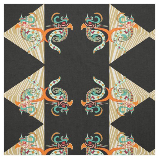 Siervogels & zebra stof (Swatch)