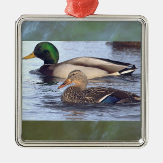 Siervoorwerp met wilde eenden  metalen ornament (Voorkant)