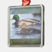 Siervoorwerp met wilde eenden  metalen ornament (Links)