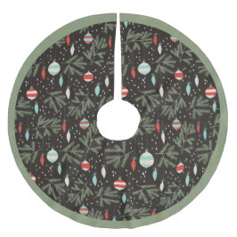  siervoorwerpen Black Red gevlekt kerstmis Kerstboom Rok