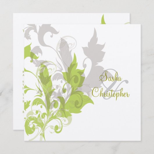 sierwijnstok/groen/chocolade kaart (Voorkant / Achterkant)