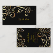  sierzeugen / filigree / faux + goud visitekaartje (Voorkant / Achterkant)