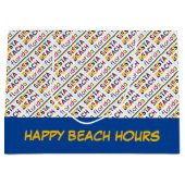 Siesta Beach, Florida. Kleurig tekstpatroon Groot Cadeauzakje (Voorkant)