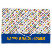 Siesta Beach, Florida. Kleurig tekstpatroon Groot Cadeauzakje (Achterkant)