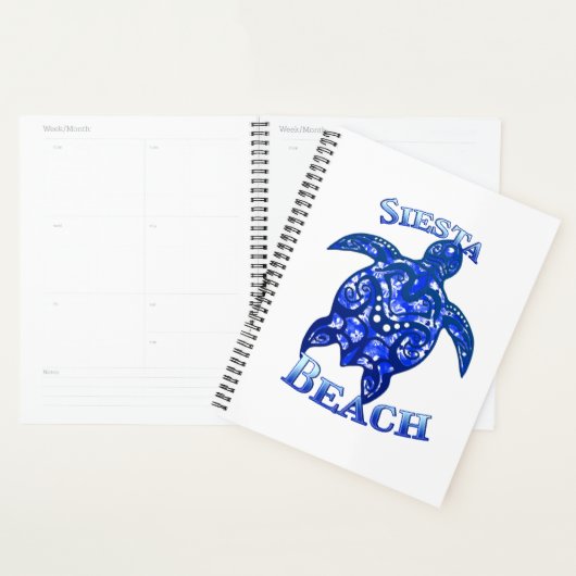 Siesta Beach Florida Vacation Tribal Turtle Planner (Display)