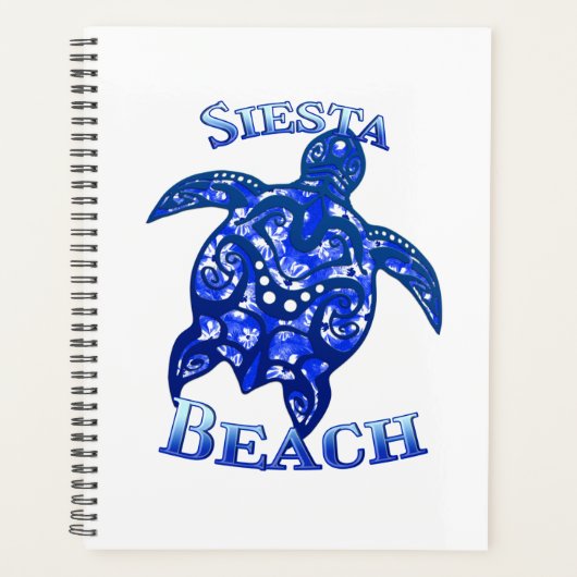 Siesta Beach Florida Vacation Tribal Turtle Planner (Voorkant)