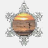 Siesta Beach herinneringen voor kerstmis Tin Sneeuwvlok Ornament (Voorkant)