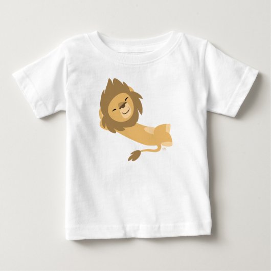 Siesta! Cute Cartoon Lion Baby T-Shirt (Voorkant)