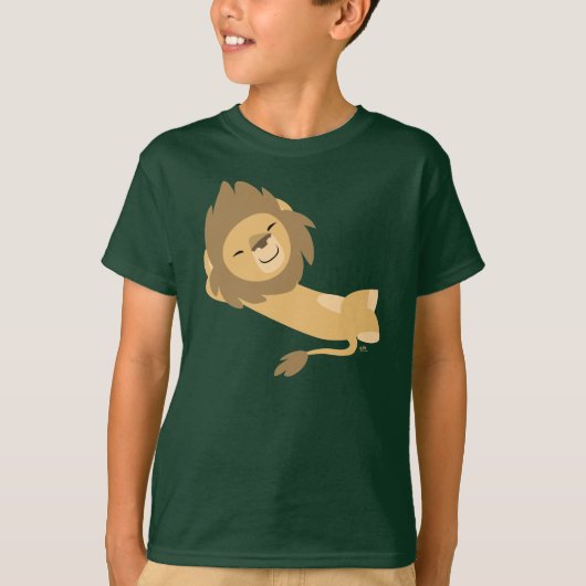 Siesta! Cute Cartoon Lion Children T-Shirt (Voorkant)