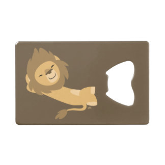 Siesta! Cute Cartoon Lion Creditkaart Flessenopener