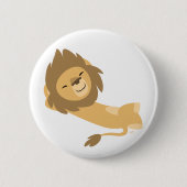 Siesta! Cute Cartoon Lion Ronde Button 5,7 Cm (Voorkant)