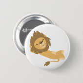 Siesta! Cute Cartoon Lion Ronde Button 5,7 Cm (Voorkant /achterkant)
