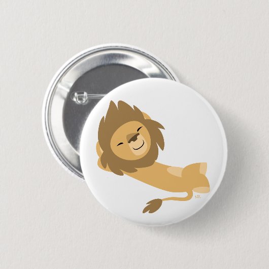 Siesta! Cute Cartoon Lion Ronde Button 5,7 Cm (Voorkant /achterkant)