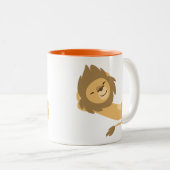 Siesta! Cute Cartoon Lion Tweekleurige Koffiemok (Voorkant rechts)