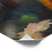 Siesta (Dame die in een mediterrane tuin slaapt) Perfect Poster (Hoek)