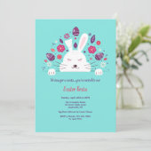 Siesta Easter Bunny Uitnodiging (Staand voorkant)