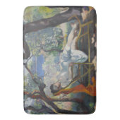 Siesta (Jeanne die in een mediterrane tuin slaapt) Badmat (Voorkant Verticaal)