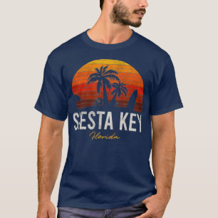 Siesta Key Beach Florida FL Palms Vacation Surf T-shirt