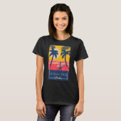 Siesta Key Beach Florida Retro Surfer Beach-ontwer T-shirt (Voorkant volledig)