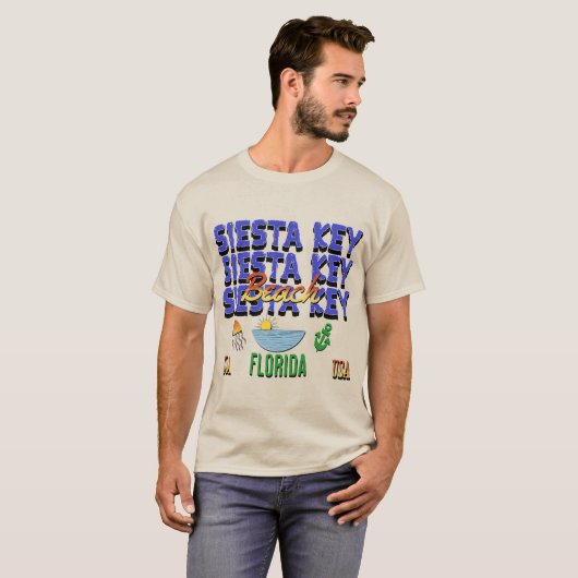 Siesta Key Beach, Florida T-shirt (Voorkant volledig)