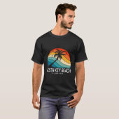 Siesta Key Beach Florida Tropical Beach Palm Tree T-shirt (Voorkant volledig)