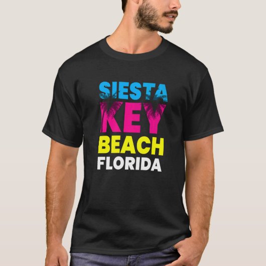 Siesta Key Beach Florida Vakantie Souvenir Kleurri T-shirt (Voorkant)