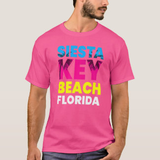Siesta Key Beach Florida Vakantie Souvenir Kleurri T-shirt