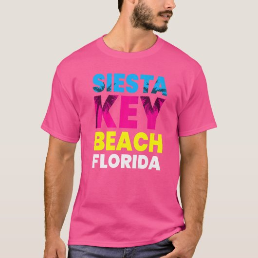 Siesta Key Beach Florida Vakantie Souvenir Kleurri T-shirt (Voorkant)