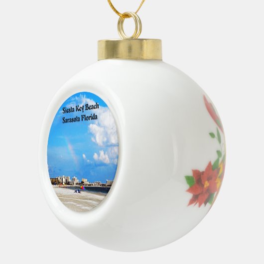 Siesta Key Beach Keramische Bal Ornament (Rechts)