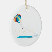 Siesta Key Beach Parasailing Keramisch Ornament (Rechts)