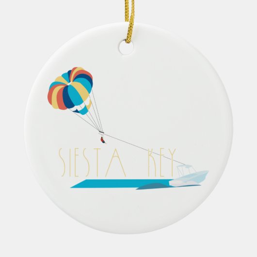 Siesta Key Beach Parasailing Keramisch Ornament (Voorkant)