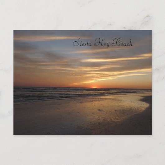 Siesta Key Beach Sunset Briefkaart (Voorkant)