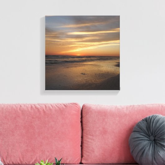 Siesta Key Beach Sunset Canvas Afdruk (Insitu (Woonkamer))
