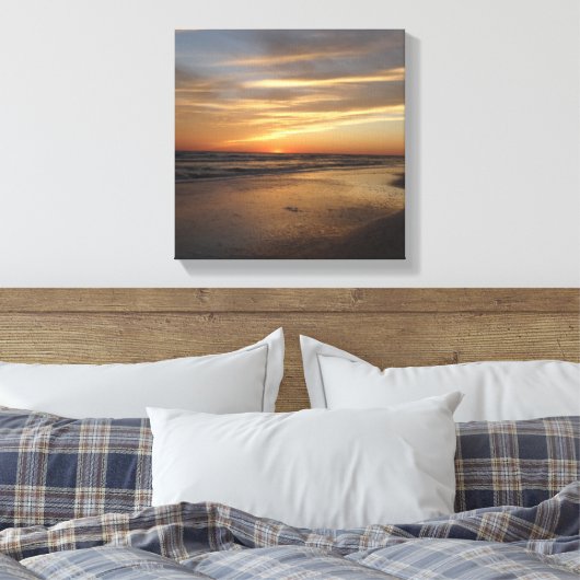 Siesta Key Beach Sunset Canvas Afdruk (Insitu (Slaapkamer))