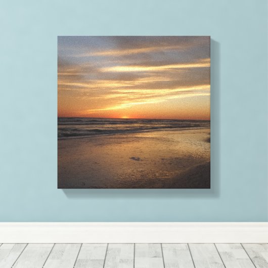 Siesta Key Beach Sunset Canvas Afdruk (Insitu (Houten vloer))