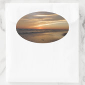 Siesta Key Beach Sunset Ovale Sticker (Tas)